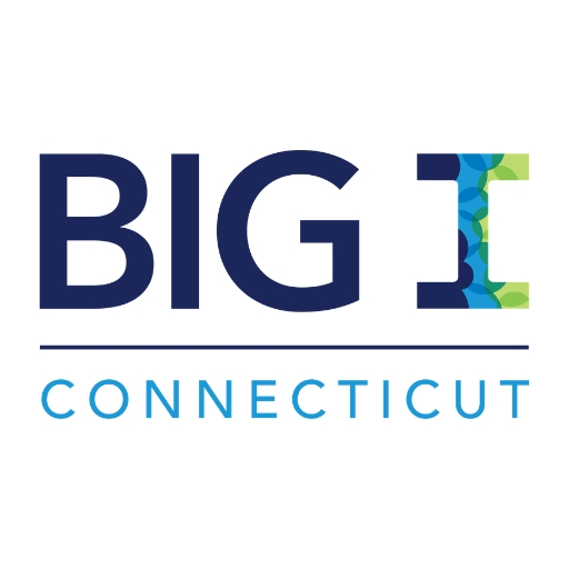 Full color, vertical Big I Connecticut logo.