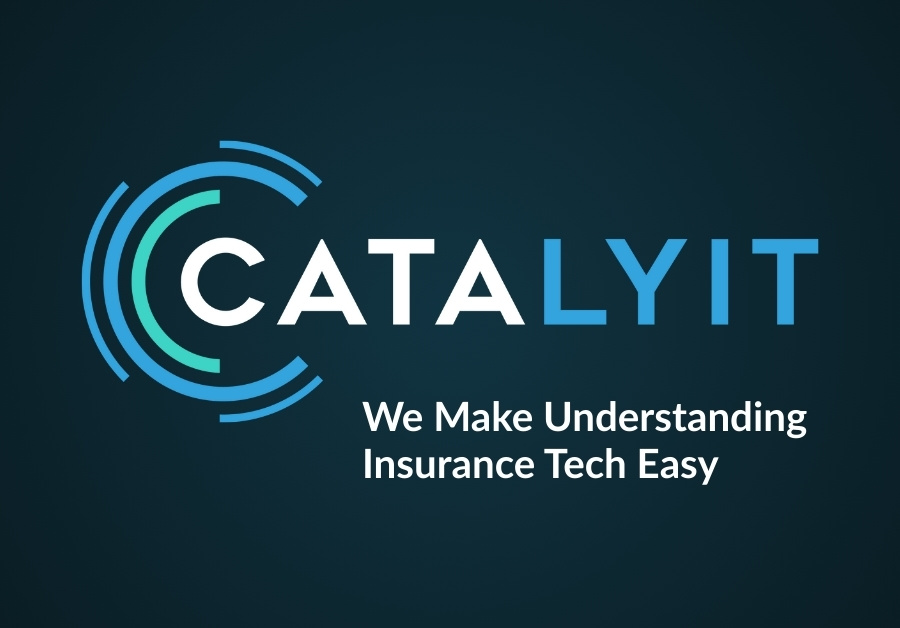 Catalyit logo and "We Make Understanding Insurance Tech Easy" slogan.