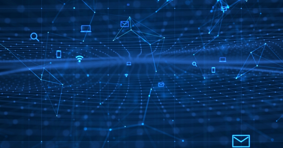 Person pointing at laptop screen