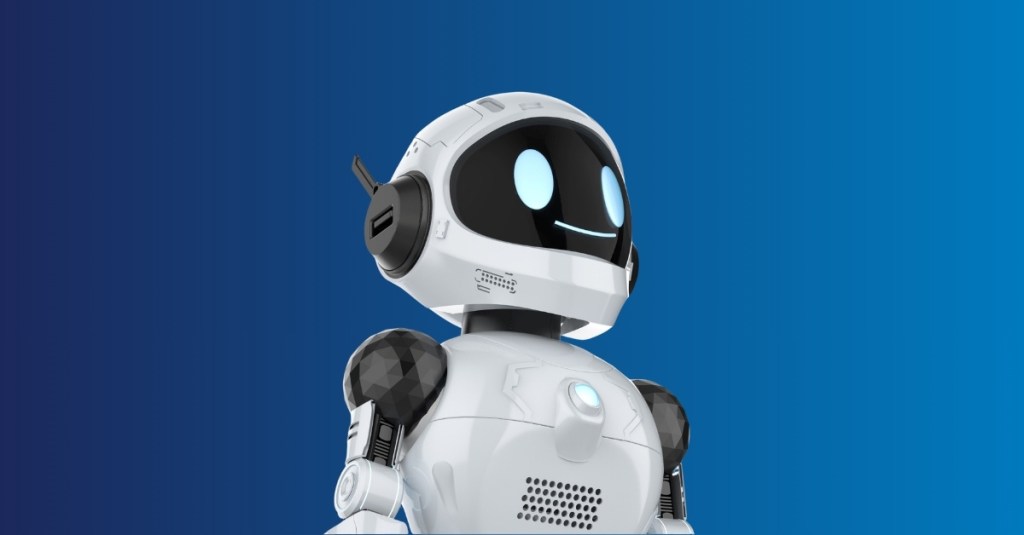 A robot graphic.
