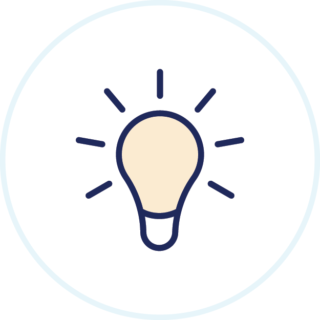 Lightbulb icon.