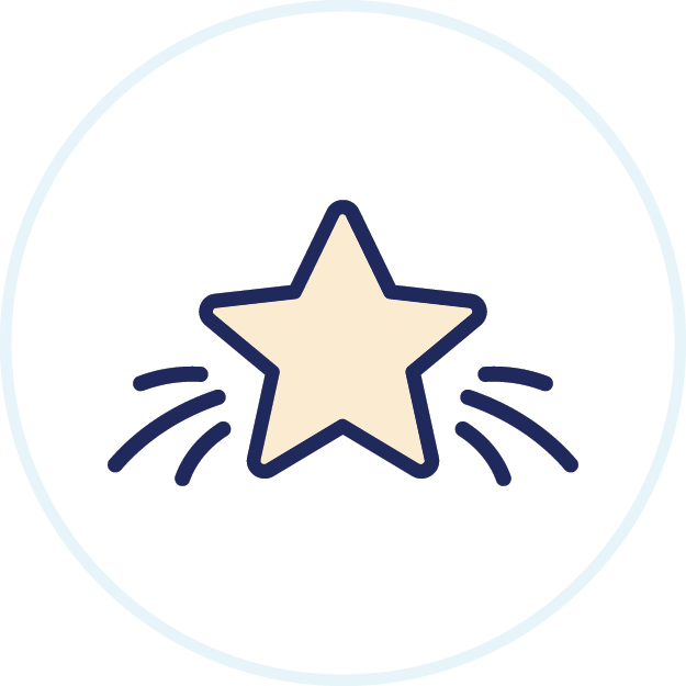 Rising star icon.